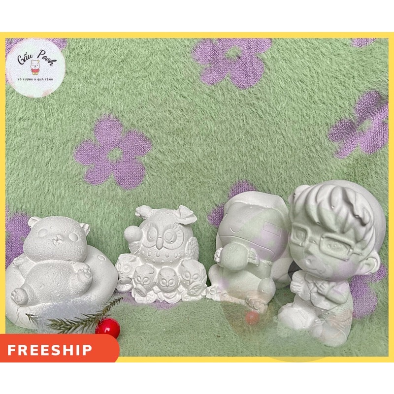 Set Tượng Tô Màu  size 8-13cm tặng kèm tượng mini