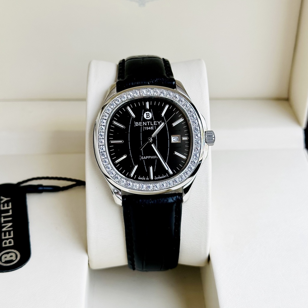 Đồng hồ đôi nam nữ dây da Bentley Nautilus BL1869 Black