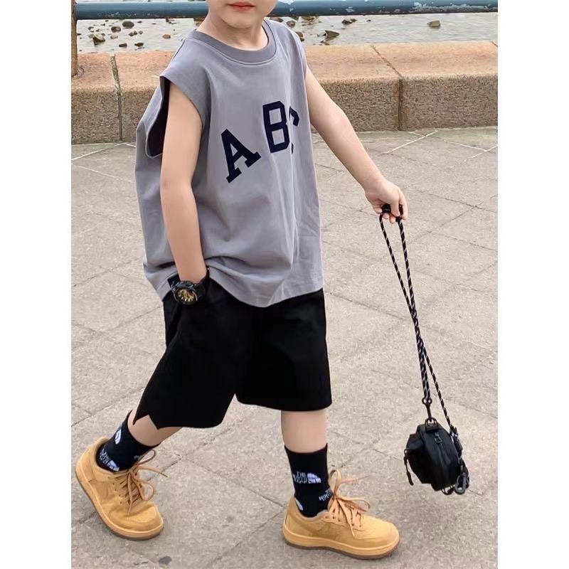 Áo Thun Sát nách cotton In Chữ Fom Rộng Hàng Quảng Châu