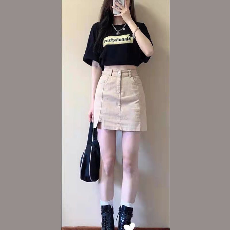 Set Áo Váy Ngắn Phong Cách Đường Phố Hong Kong Thời Trang Mùa Hè 2022 Mới Cho Nữ