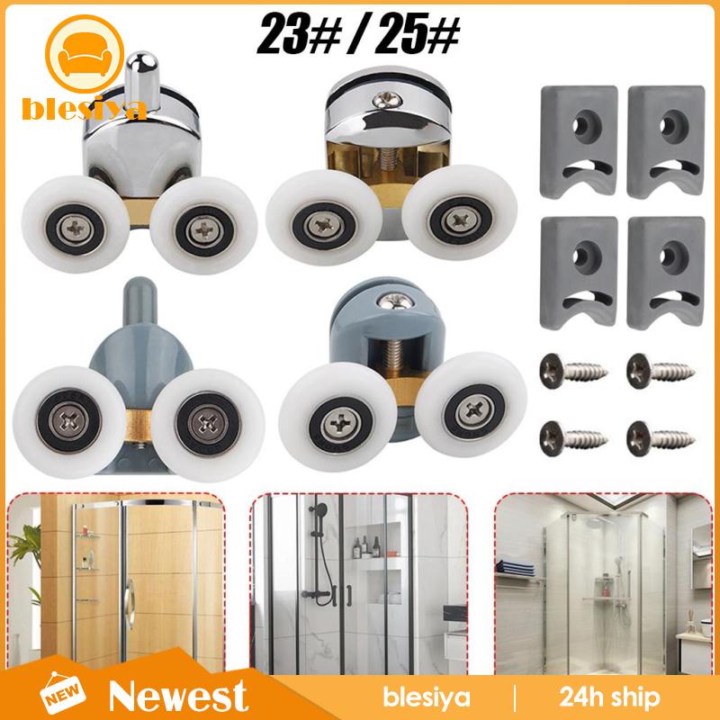 Bộ 2 Bánh Xe Ròng Rọc 23mm Cho Cửa Nhà Tắm