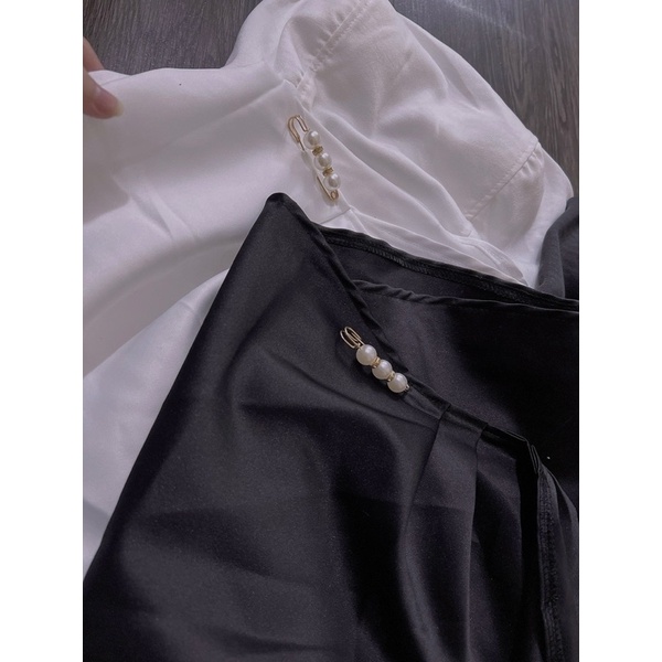 Set Đầm Ống Mút Ngực Body Satin Nhung Tapta Gim Băng Vạt Xéo Đắp Lệch Tà