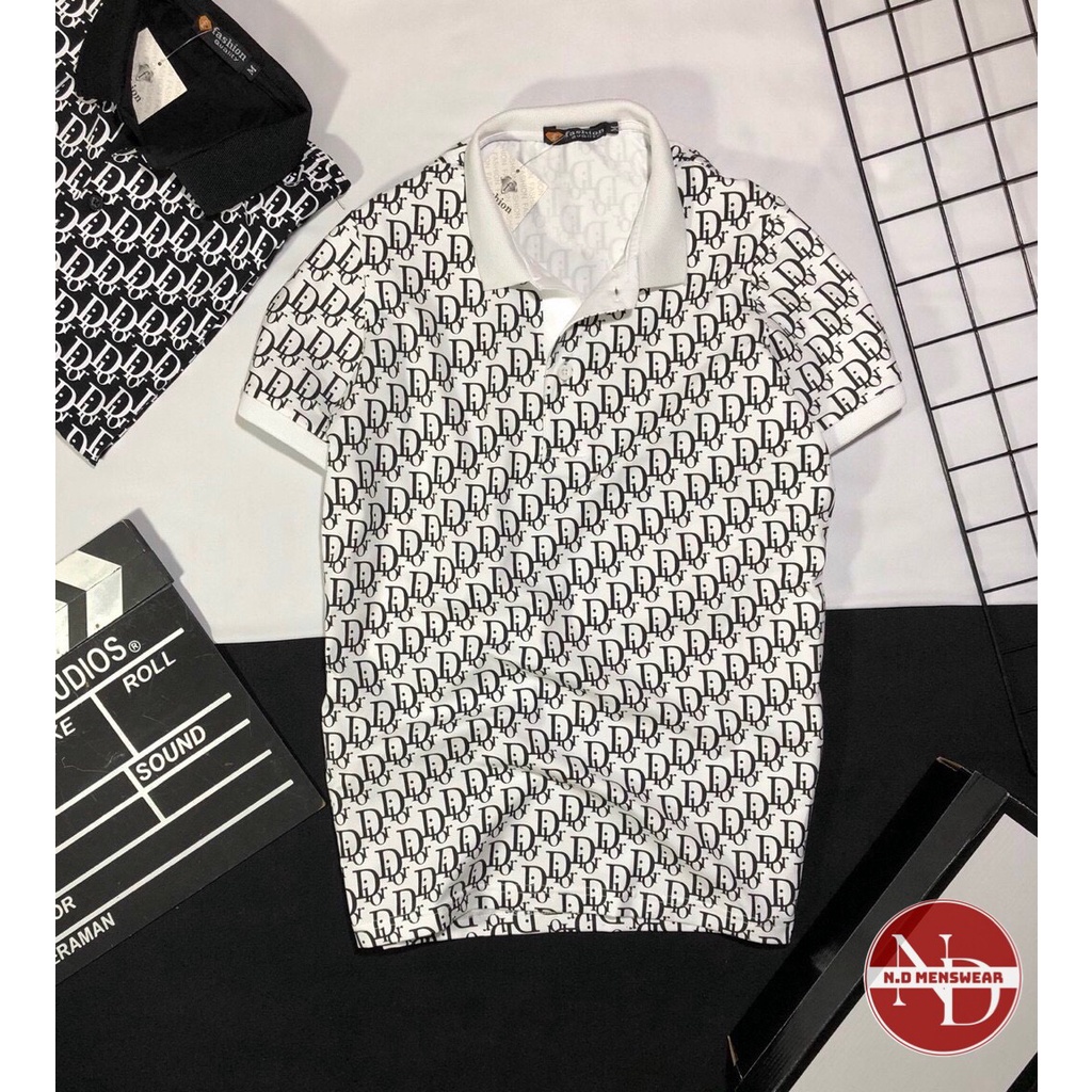 ÁO THUN NAM CỔ TRỤ HỌA TIẾT DI OR - N.D MENSWEAR