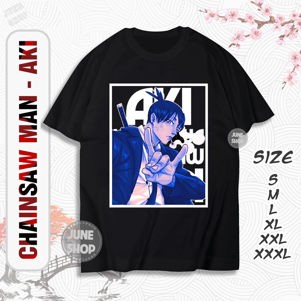 Áo Chainsaw Man - Áo thun Anime in hình Power, Makima, Denji, Aki, Pochita chất cotton 4 chiều đẹp mát