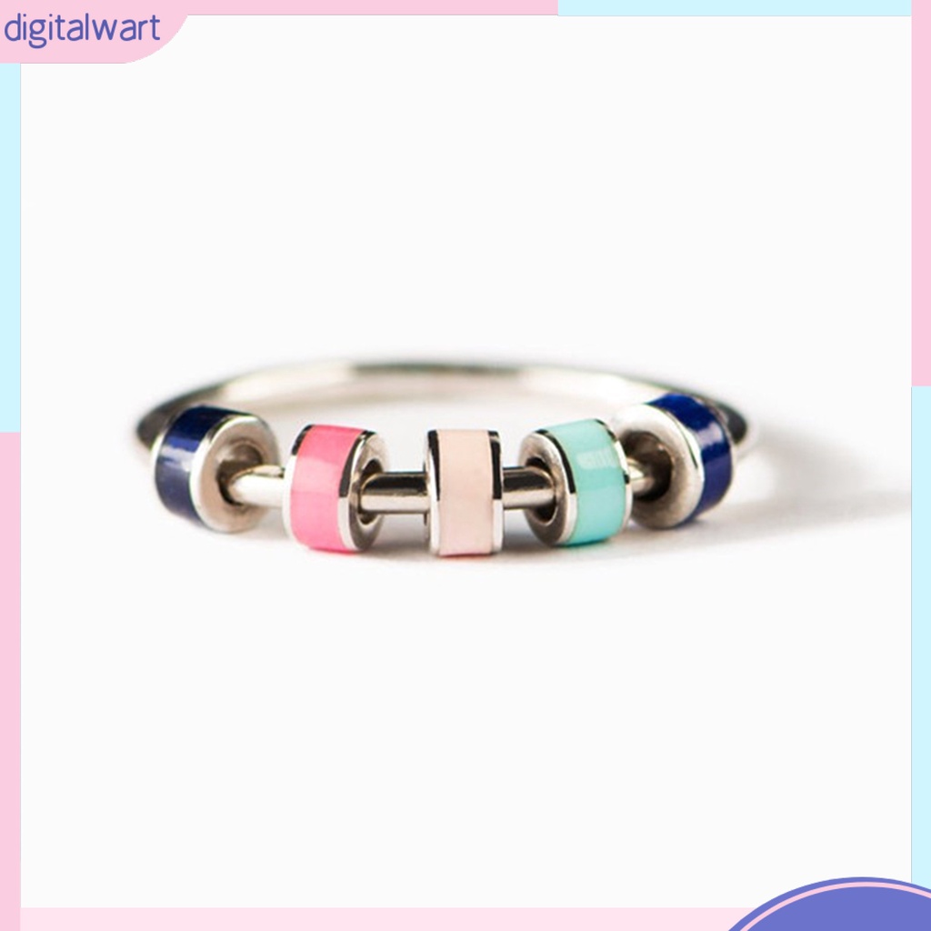 Nhẫn Hở Bằng Thép Không Gỉ Đính Hạt Resin Giải Tỏa Căng Thẳng Cho Văn Phòng