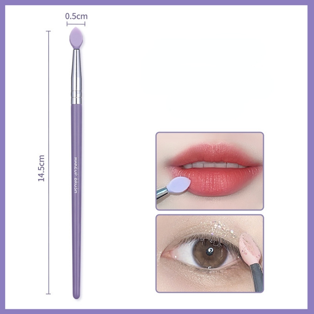 Cọ Vẽ Môi Đầu Dẹt Bằng Silicone Đa Năng Tiện Dụng