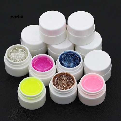 Set 12 Lọ Gel Kim Tuyến Nhiều Màu Sắc Dùng Để Trang Trí Móng Nghệ Thuật