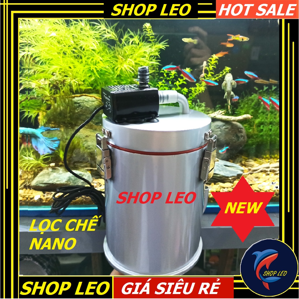 Lọc chế mini cho bể nano, bể shallow - Máy lọc ngoài nano dành cho bể cá cảnh, hồ thủy sinh-shopleo