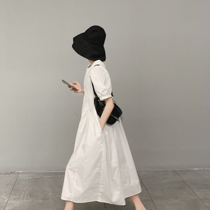 Đầm Tay Ngắn Phồng Plus Size Cho Nữ