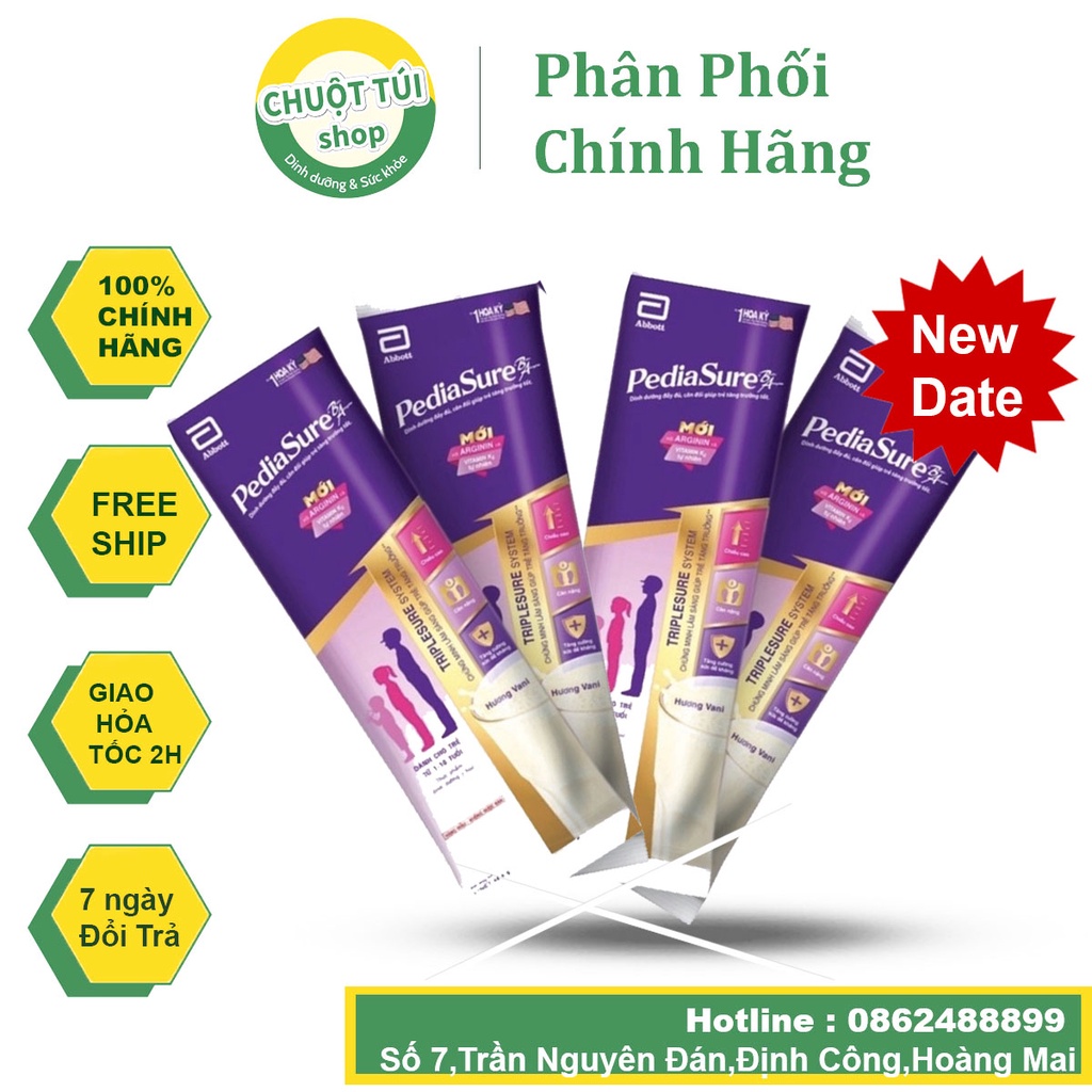 Sữa gói Pediasure 49g , hương vani, date 05/2024, hàng khuyến mãi