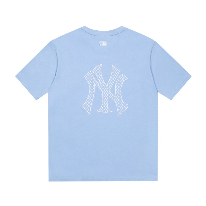 MLB Áo Thun Cotton Ngắn Tay Plus Size Thêu Chữ Thời Trang Unisex