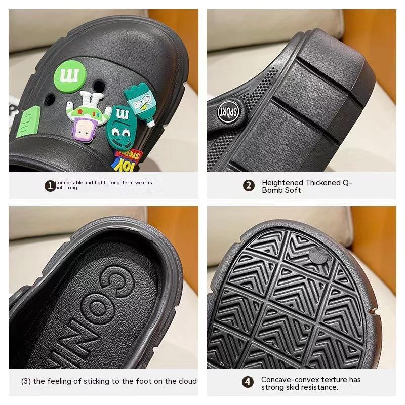 Dép Đế Dày Vừa Thiết Kế Đục Lỗ Dễ Thương DIY Cho Nữ