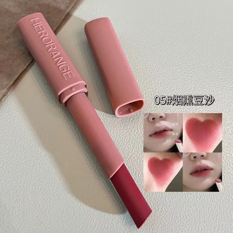 Son Môi HERORANGE Chất Nhung Lì Tự Nhiên Chống Thấm Nước Phiên Bản Giới Hạn Thiết Kế Vỏ Hình Thỏ Dễ Thương