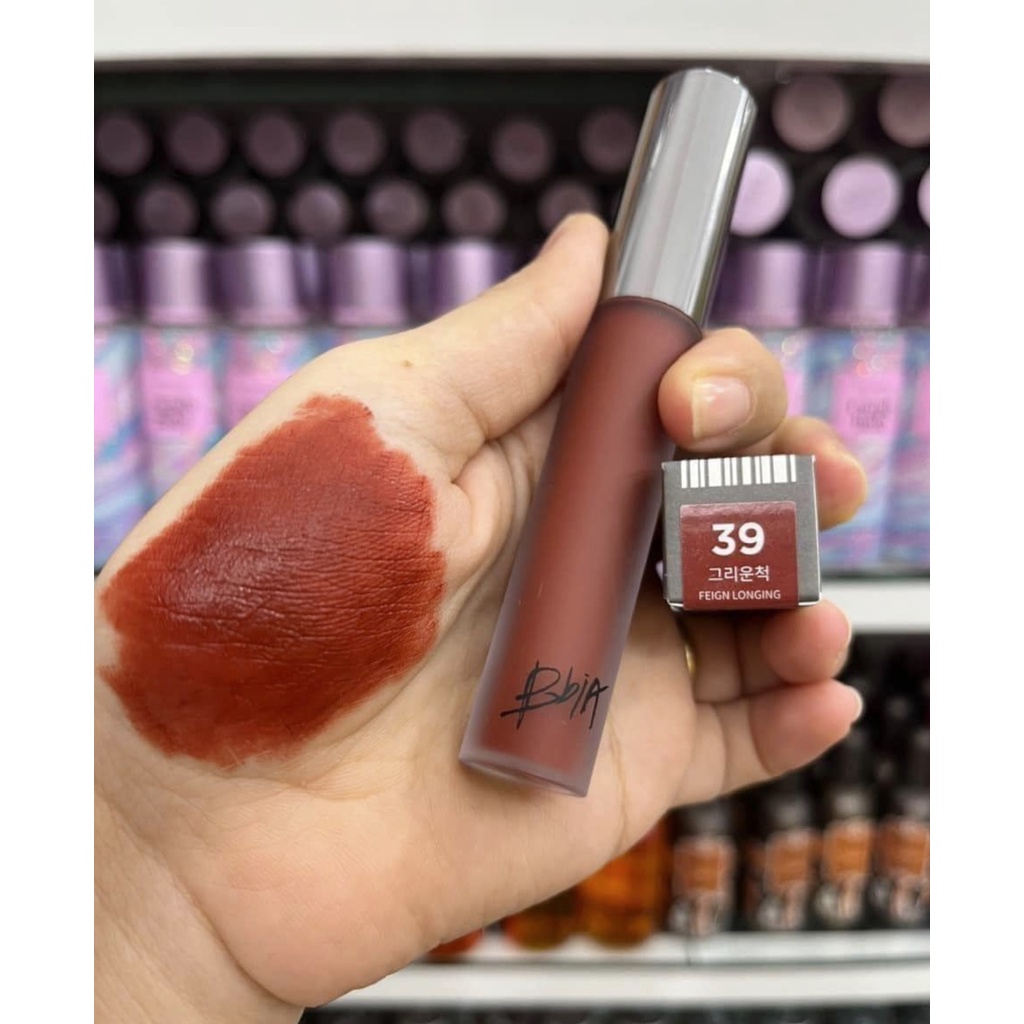 Son Kem Lì BBIA Velvet Lip Tint – #39 Feign Longing – Tone màu đỏ gạch