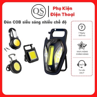 Đèn led cob siêu sáng khẩn cấp mini đa năng sạc type c, móc khóa di động nam châm hút t01 t02 t03