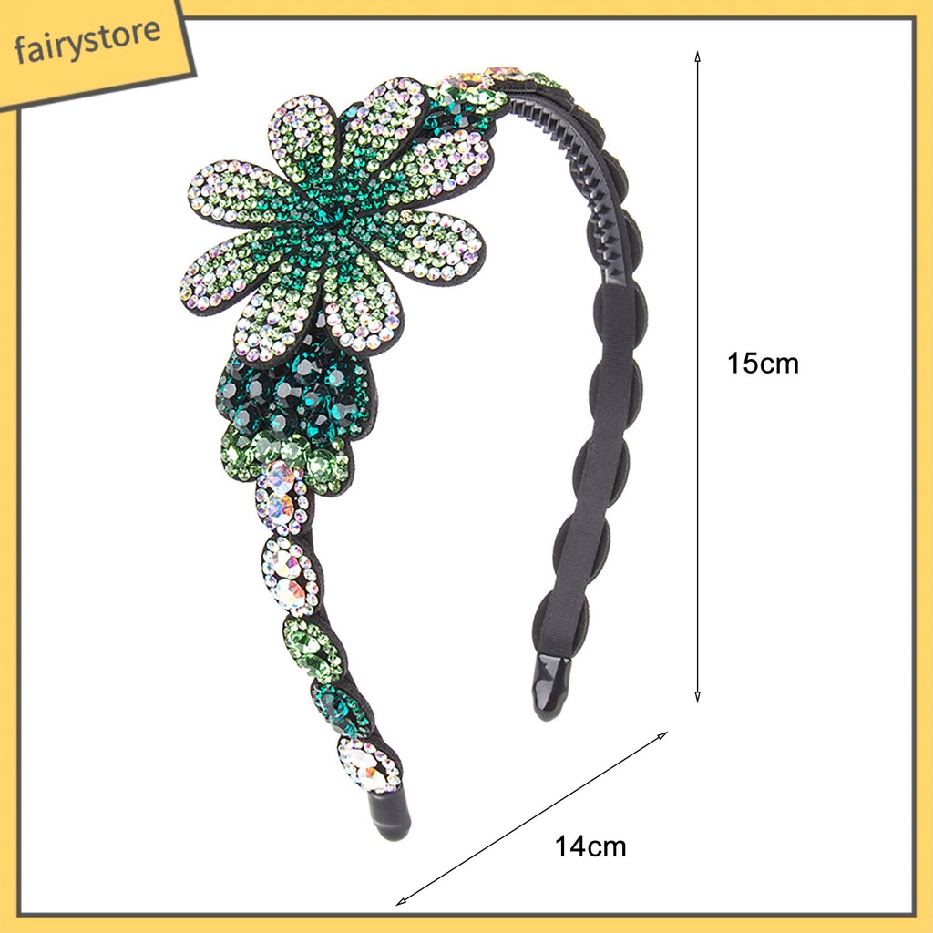 Cài Tóc Giả Da Đính Hoa Lấp Lánh Thời Trang Hàng Ngày Cho Bạn Gái [Fairy1]