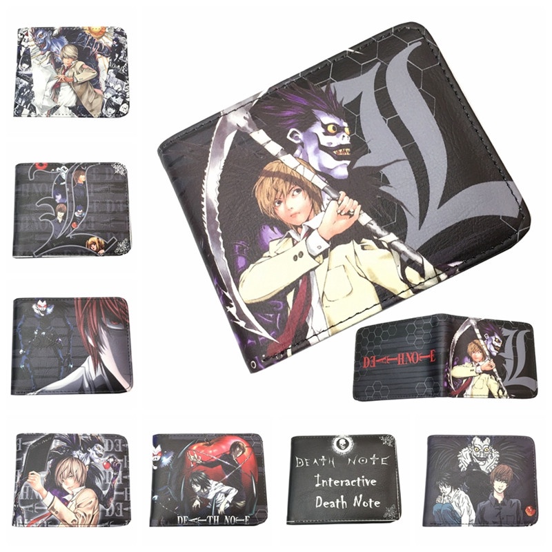 Ví Da PU Ngắn In Hoạt Hình DEATH NOTE Ryuk Lawliet Thời Trang Cho Học Sinh