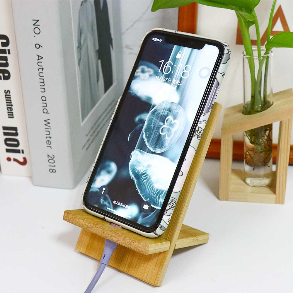 Giá Đỡ Điện Thoại / Máy Tính Bảng Bằng Tre Tiện Dụng Chất Lượng Cao