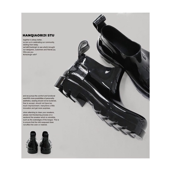 Giày boots ankle thiết kế da bóng năng động giày nam nữ FOOTMADE