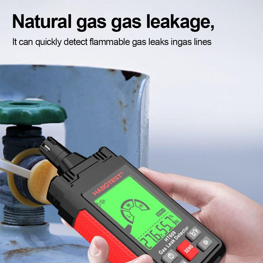 CONOPERY Máy Dò Rò Rỉ Khí Gas HABOTEST HT609 Màn Hình LCD Với Chuông Báo Audible Và Visual