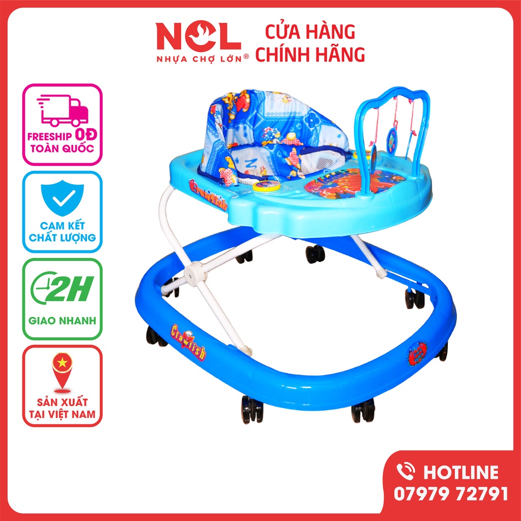 Xe Tập Đi Nhựa Chợ Lớn L3 Con Tôm (Không Nhạc) - M1390A-XTĐ - Dành Cho Bé Từ 6 - 12 Tháng