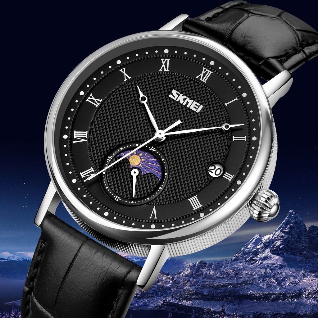 Đồng Hồ Đeo Tay SKMEI 2023 Chống Thấm Nước Siêu Mỏng Thiết Kế Đơn Giản Cho Nam