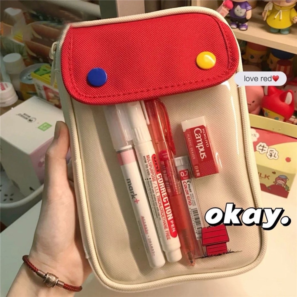 Túi Đựng Bút In Hình Dễ Thương Phong Cách Nhật Bản