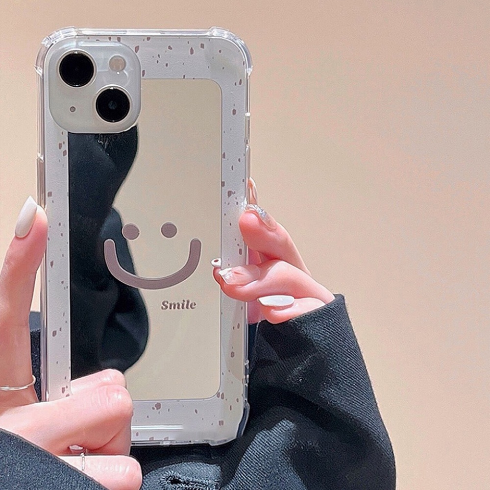 Ốp Điện Thoại TPU Mềm Chống Bụi Bẩn Chống Thấm Nước Gắn Gương Trang Điểm Thời Trang Cho IPhone 11 12 13 14 Pro Max