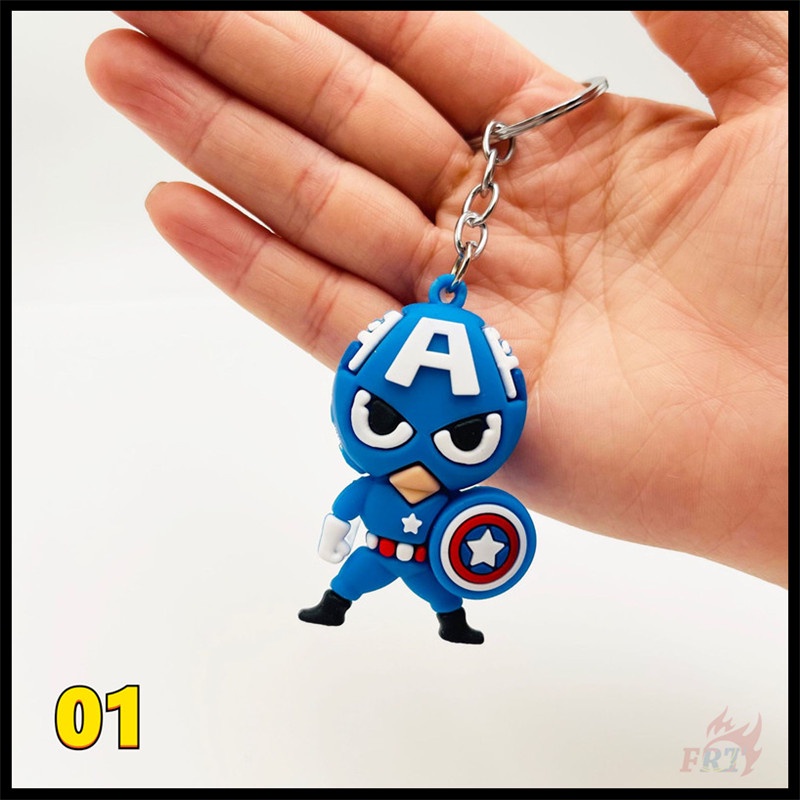 ✪ Móc Khóa Hình Captain America / Spider-Man / Iron Man / Deadpool / Wonder Woman / Batman - Siêu Anh Hùng ✪ 1 Mặt Dây Chuyền Chìa Khóa Bằng Silicone