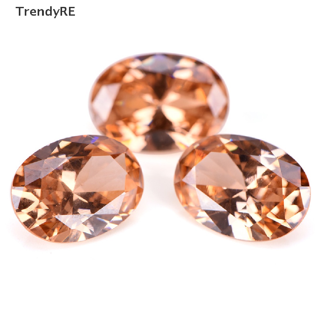 Vòng Tay Chuỗi Hạt Đá Zircon Hình Oval Kích Thước 10X14Mm