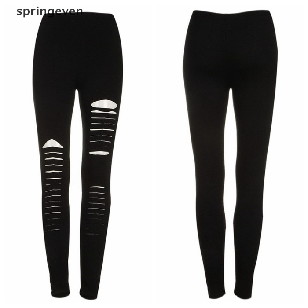 Quần Legging Rách Sọc Đen Gợi Cảm Cho Nữ Máy Hút Bụi Cầm Tay