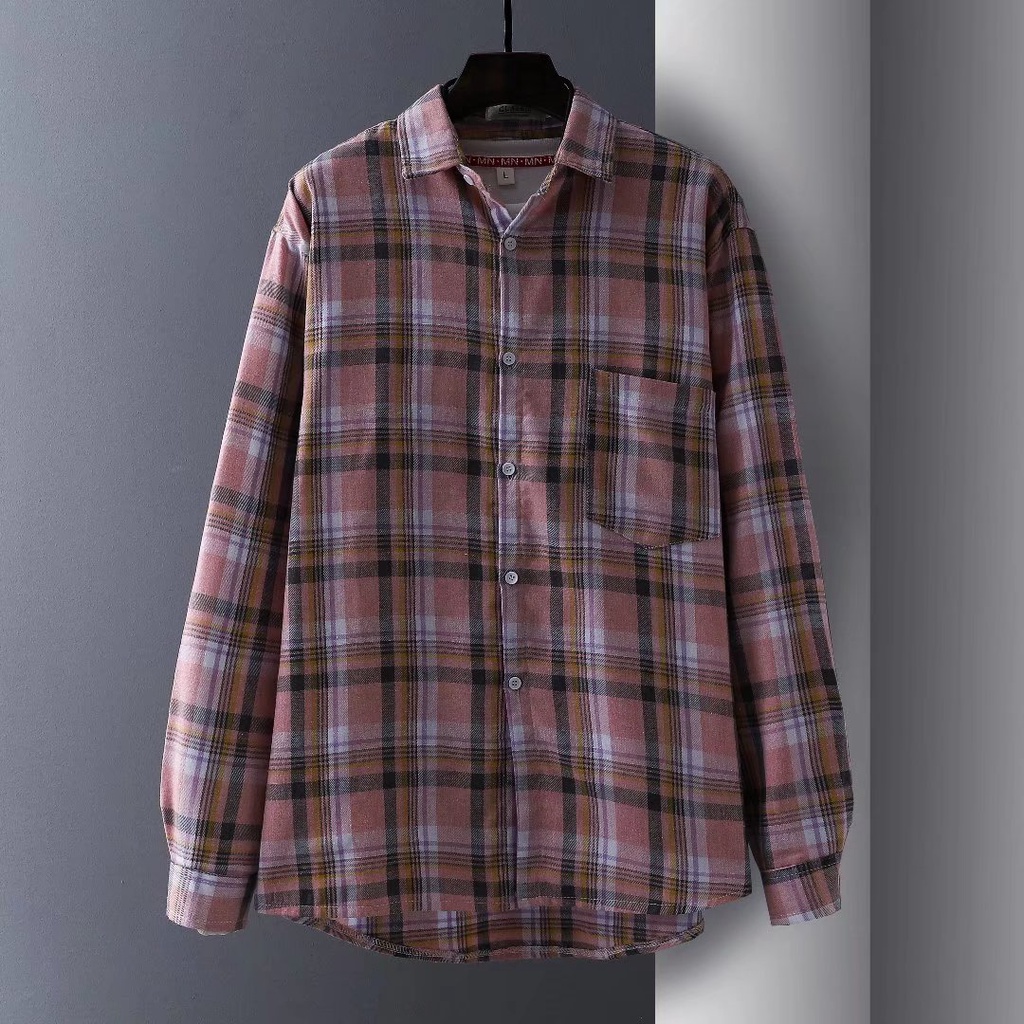 Áo Sơ Mi Nam Dài Tay Có Túi Lớn M-3XL Thời Trang Nhật Bản