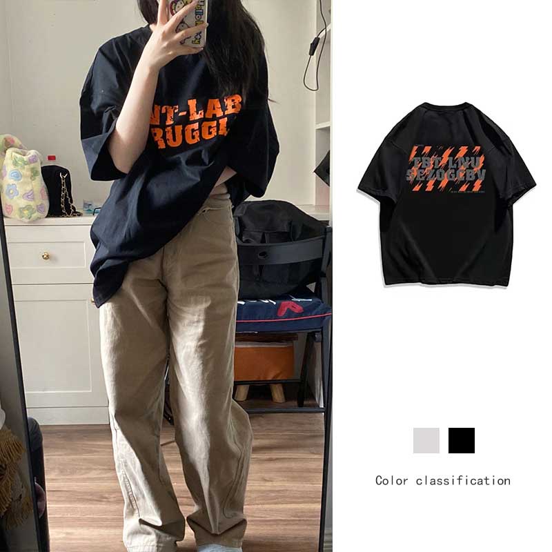 Áo Thun Tay Ngắn Dáng Rộng In Chữ Thời Trang Mùa Hè Mới Cho Nữ