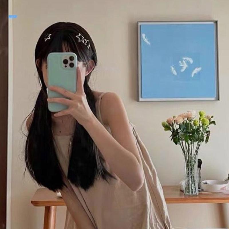 Set 50 Kẹp Tóc Hình Ngôi Sao Năm Cánh Phong Cách Harajuku Dễ Thương Cho Nữ Y2k