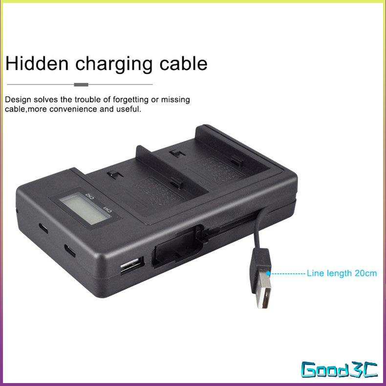 Bộ sạc màn hình USB Lcd Smart F970-C Pin máy ảnh 5V Sạc nhanh kép