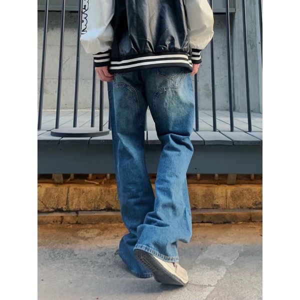 VUJADE Jeans - Quần bò ống rộng Streetwear