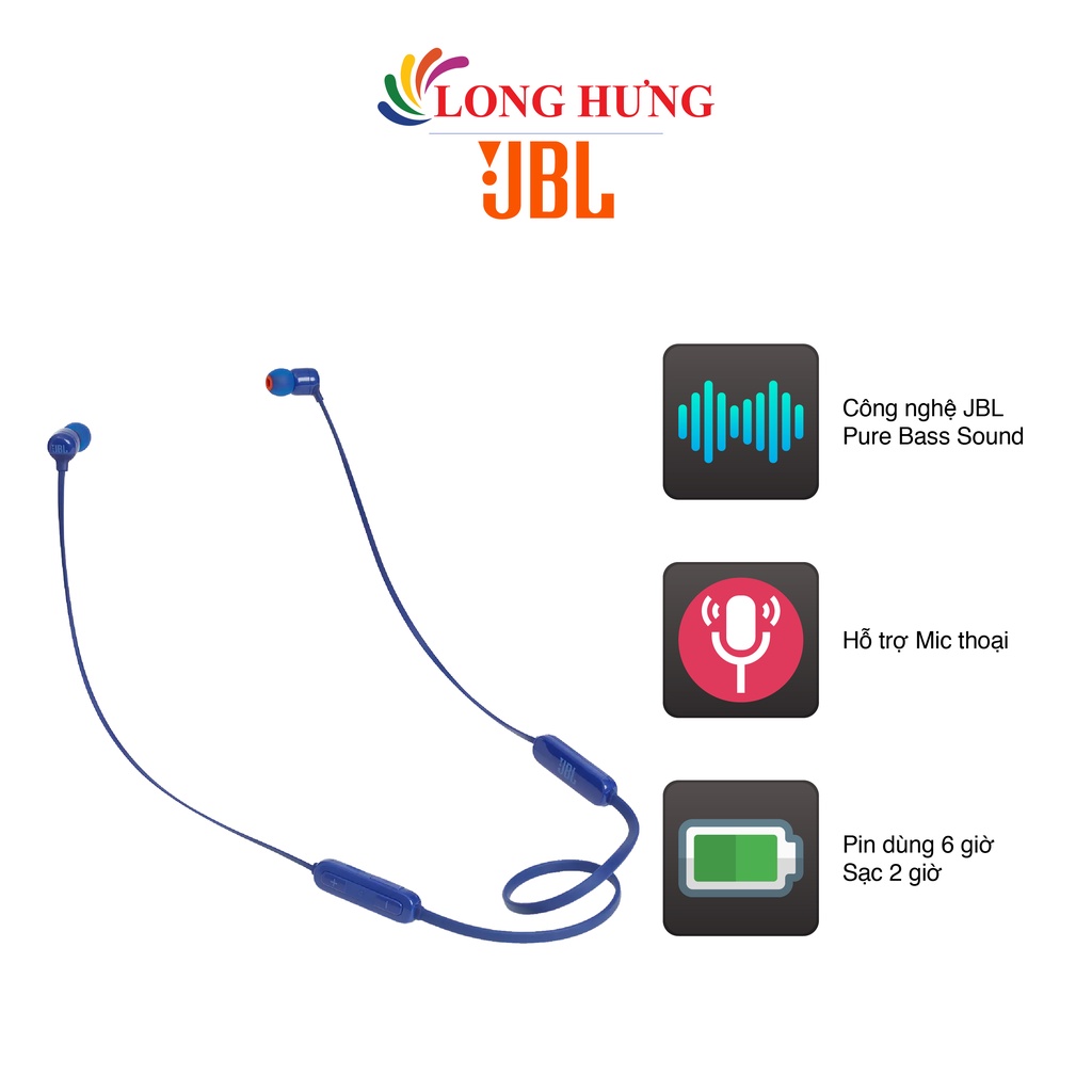 Tai nghe Bluetooth In-ear JBL Tune 110BT JBLT110BT - Hàng chính hãng