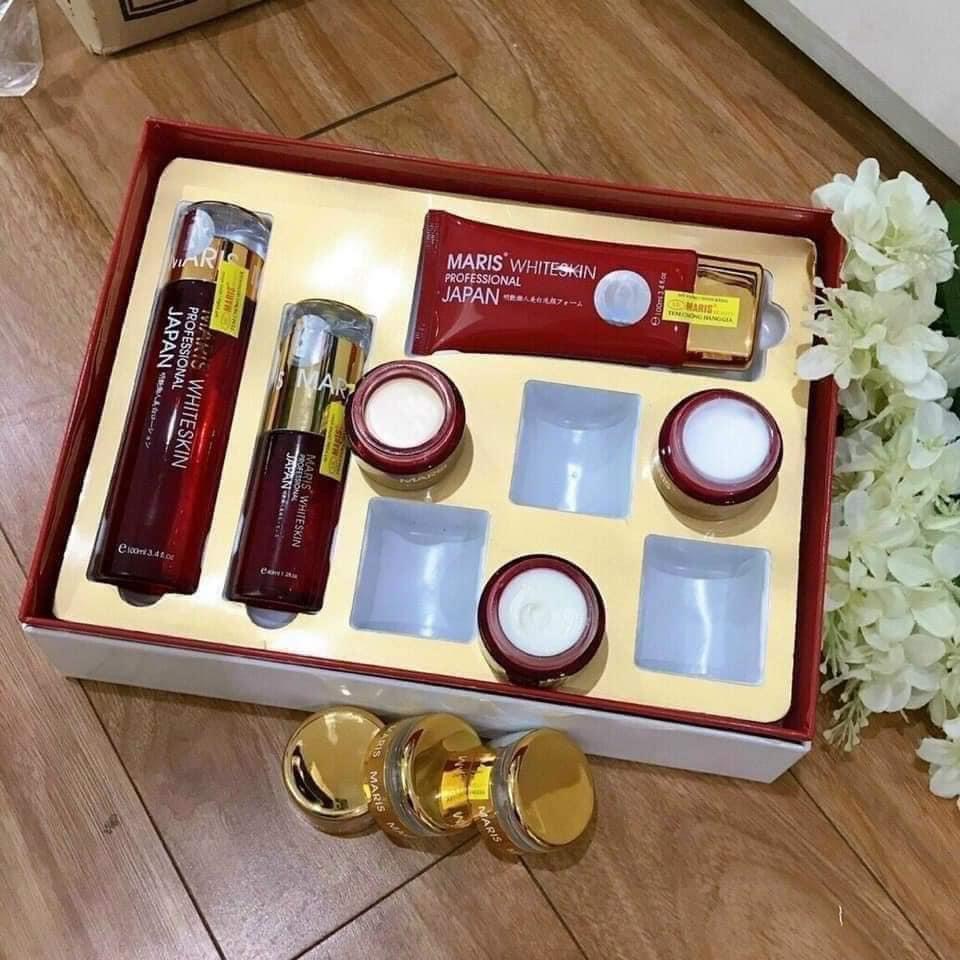 Bộ Mỹ Phẩm Maris Cao Cấp Nhật Bản 6in1 Dưỡng Trắng Da Nám Tàn Nhan Chuyên Sâu