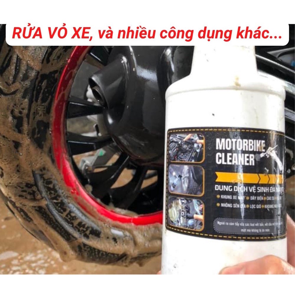 COMBO Xà bông rửa xe BZ + Tẩy rửa đa năng Motorbike Cleaner + Cọ Đa Năng, Bao Tay San Hô