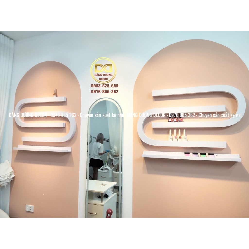 Kệ Nail chữ S - U kệ để sơn nail