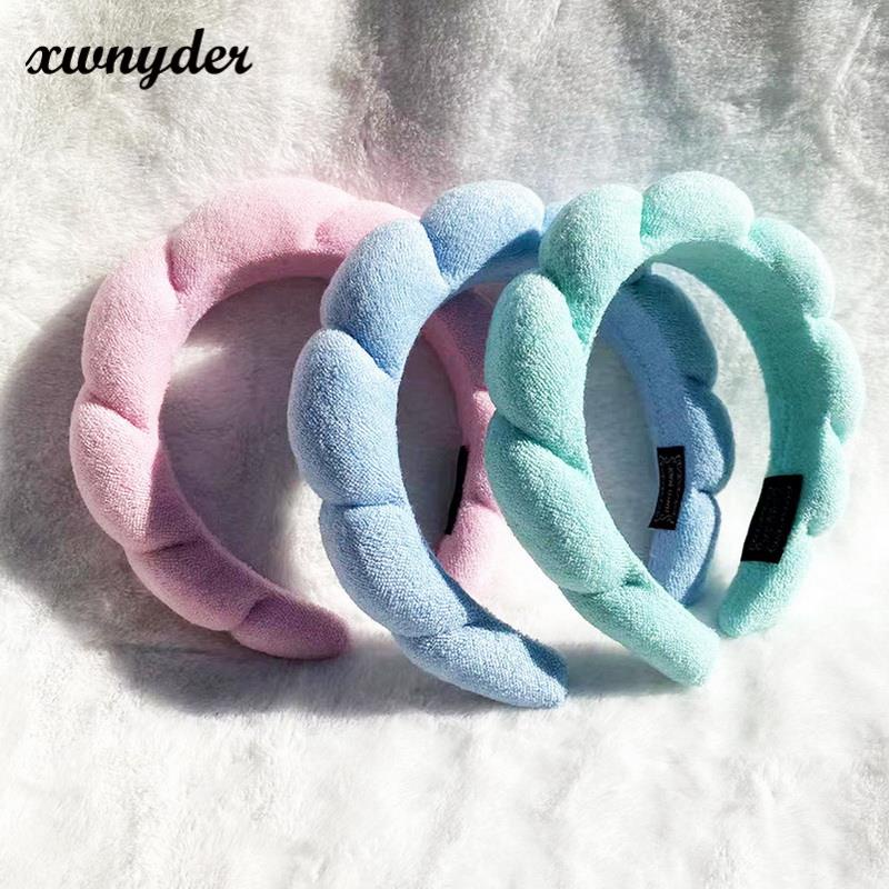 Băng Đô Cài Tóc Bằng Xốp Mềm Co Giãn Phong Cách Retro Dành Cho Nữ