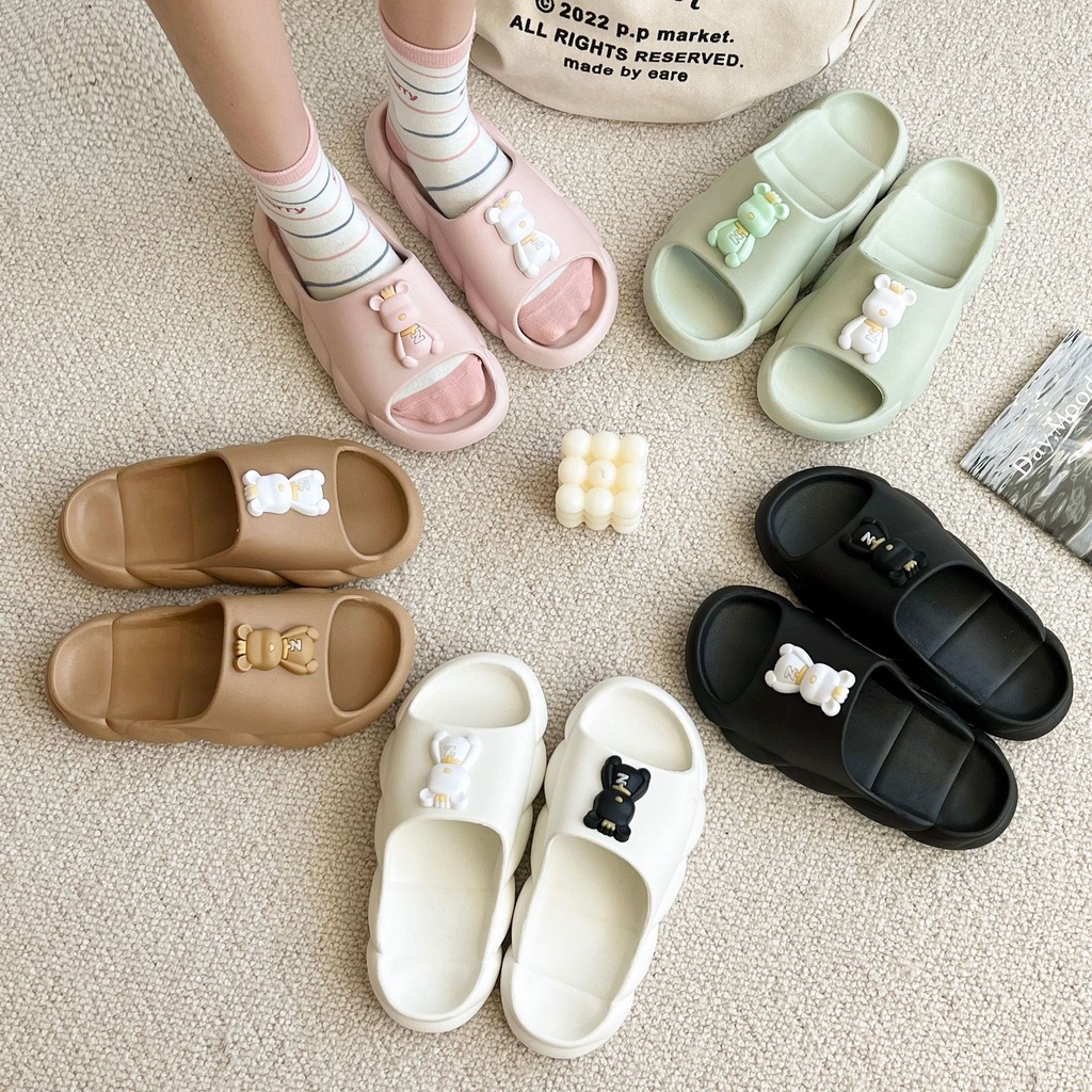 Dép Sandal Đế Mềm Chống Trượt Hình Gấu Thời Trang Mùa Hè Cho Nữ Mã 41