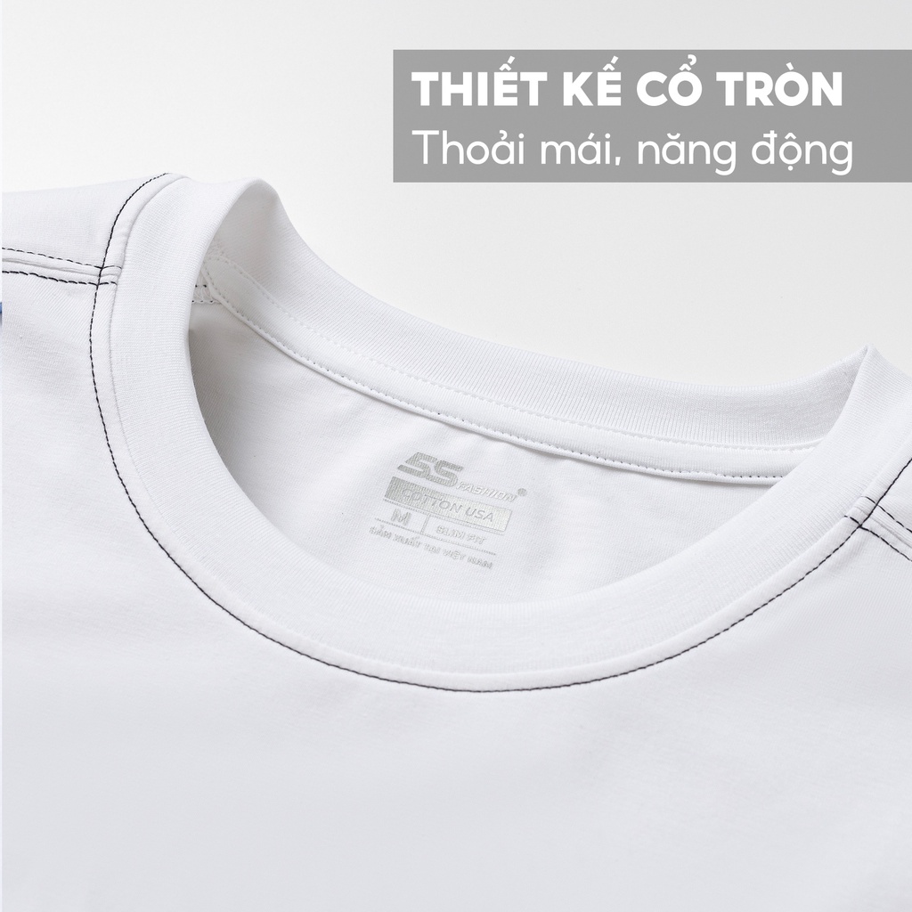 Áo Phông Nam Ngắn Tay 5S BRIGHT, Chất Cotton USA, Mềm Mại, Thoáng Mát, Thiết Kế In Trẻ Trung, Phong Cách (TSO23004)