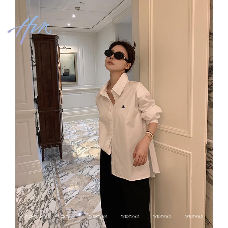 Áo Sơ Mi Trắng Thêu Tay Phong Cách Thời Trang Mới 2023