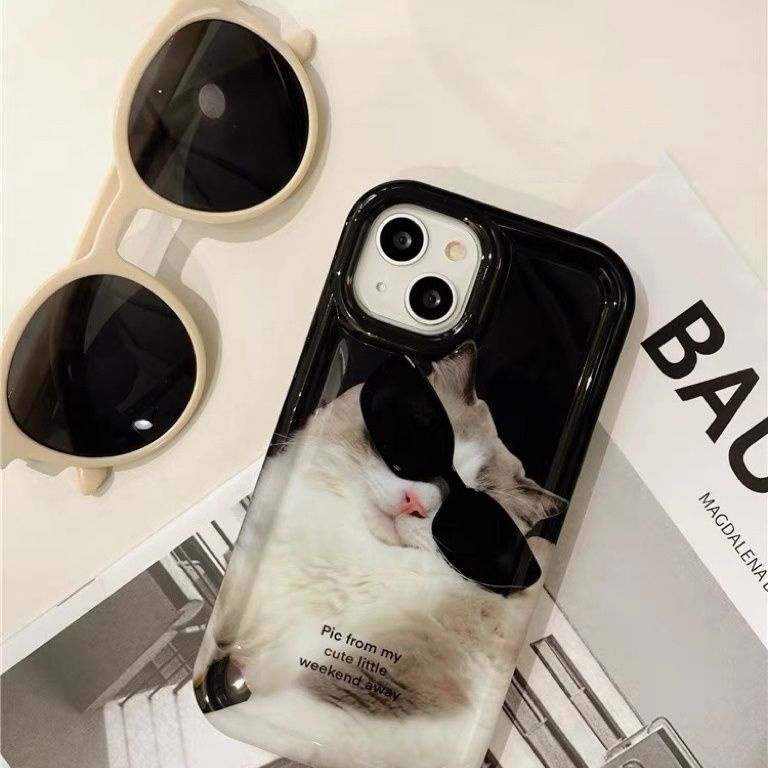 Ốp Điện Thoại TPU Silicone Mềm Chống Sốc In Hình Mèo Cá Tính Cho IPhone 14 13 11 12 Pro XS Max X XR 7 8 Plus