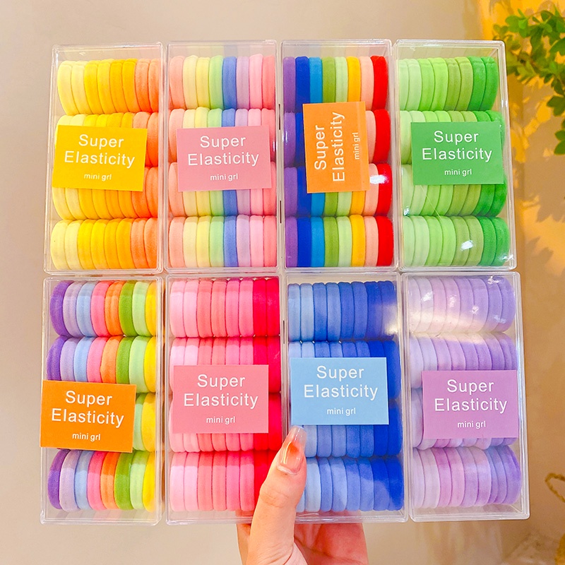 Dây Buộc Tóc Cao Su Co Giãn Nhiều Màu Sắc Dành Cho Nữ