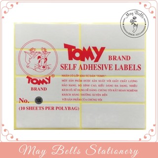Xấp 10 Tờ Giấy Decal A5 Tomy (Mã 99-124), Decan Nhãn Dán In Tem Sản Phẩm, Tem Dán Ống Nghiệm
