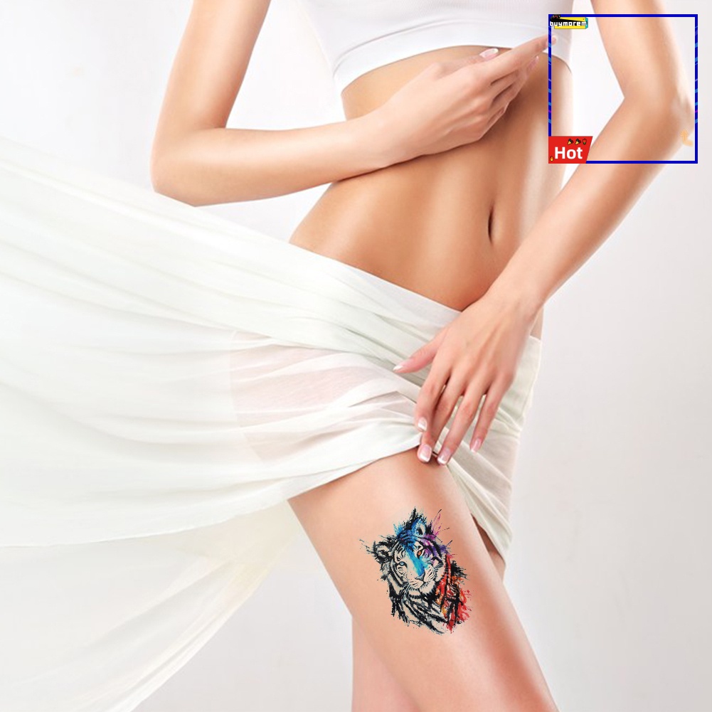 Hình Xăm Dán Tạm Thời Chống Thấm Nước Hình Con Hổ Cá Tính