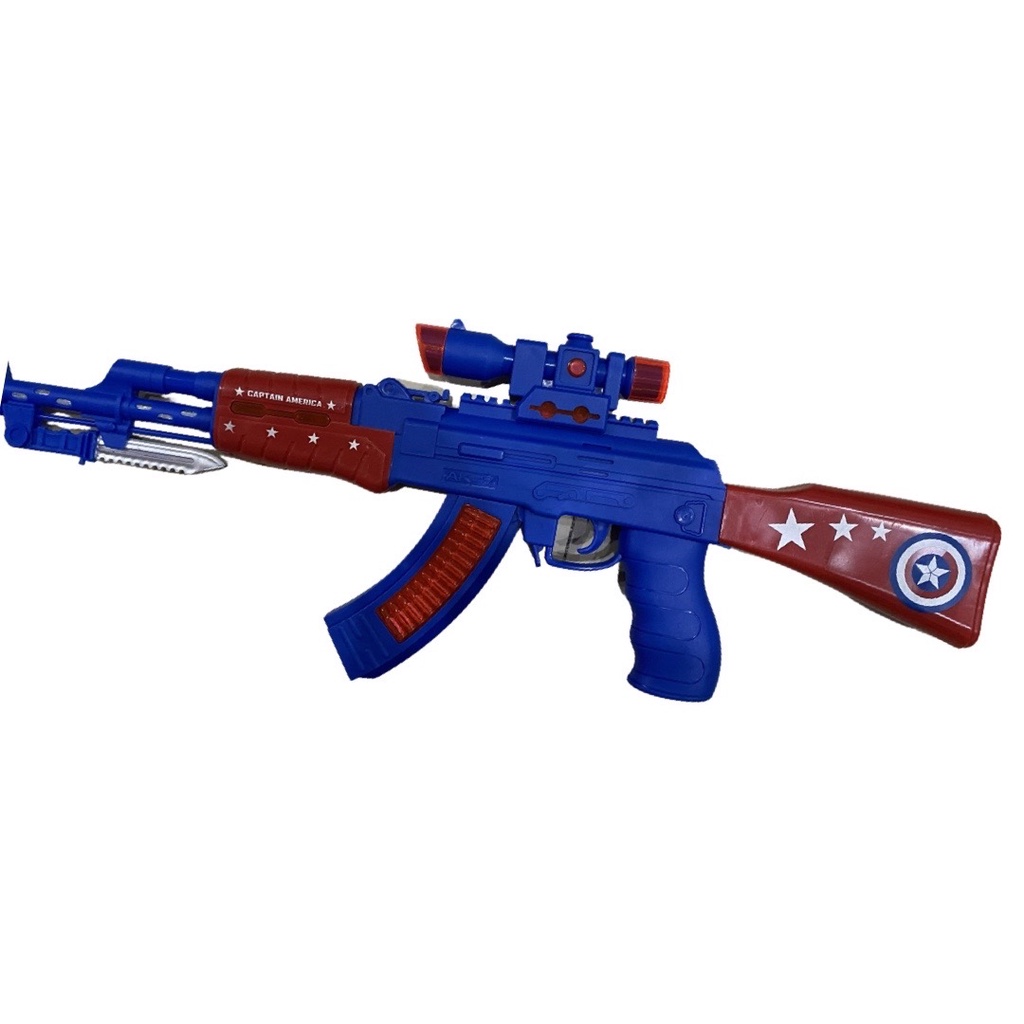 Súng đồ chơi bằng nhựa MỚI Súng đồ cơi cậu bé Blaster thực tế Captain