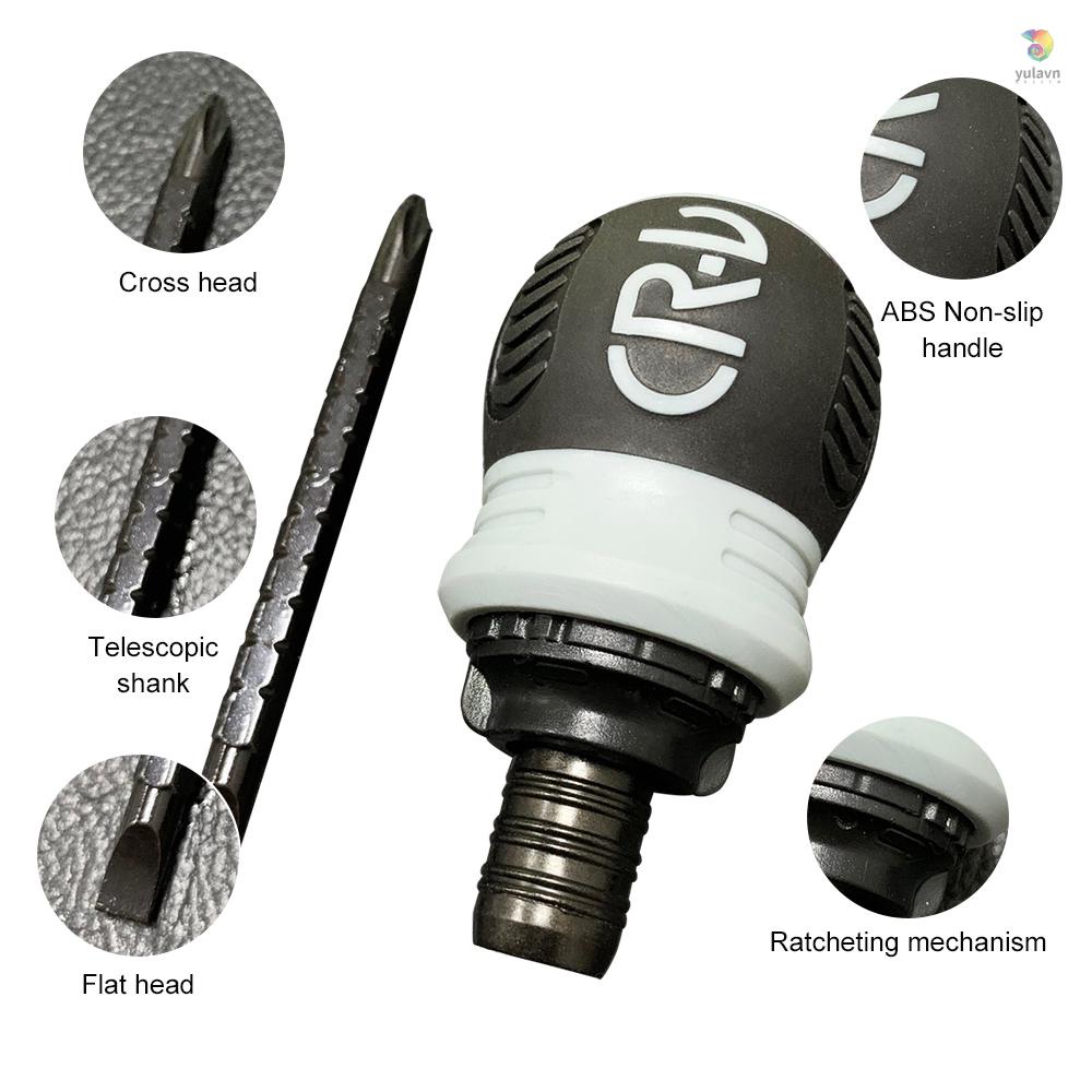 Tua Vít Hai Đầu Thu Gọn Được yulavn) Stubby Có Rãnh Và Tua Vít Chéo Dùng Để Sửa Chữa Điện Tử Trong Nhà